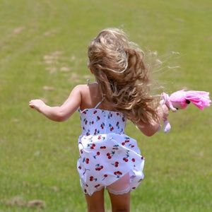 Summer Cotton Dress w/Lace Shorts for Girls.